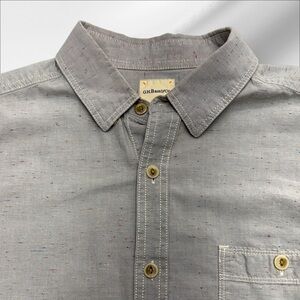 G.H. BASS Men’s Large Gray Speckled Dress Shirt